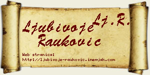 Ljubivoje Rauković vizit kartica